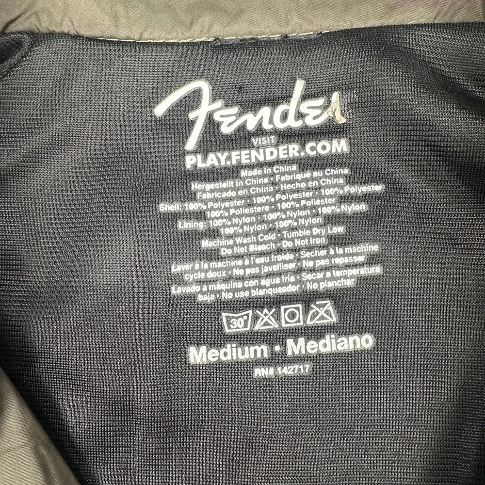 Fender Camo Coaches Jacket Size Medium Windbreaker Button Up‎ Camouflage